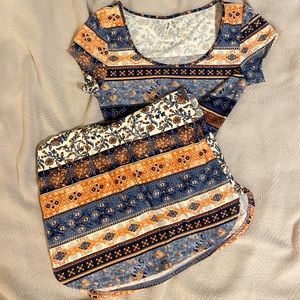 Mudd Floral Patterned Soft Body-con Short Sleeve Dress